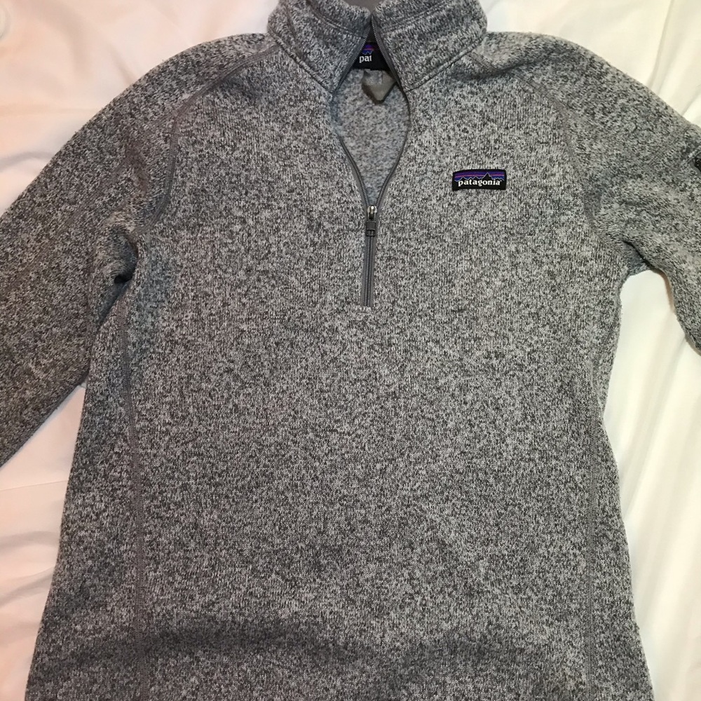 Patagonia better sweater 1/4 zip fleece grey sweatshirt